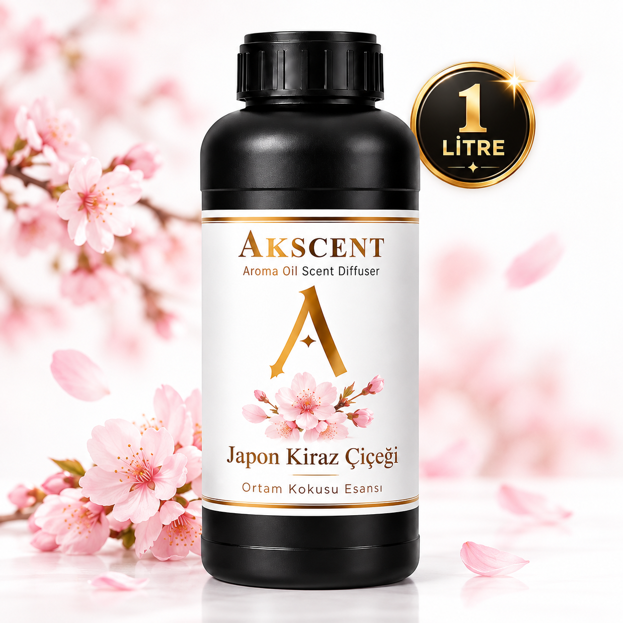 AKSCENT Japon Kiraz Çiçeği 1 Litre Ortam Kokusu Esansı