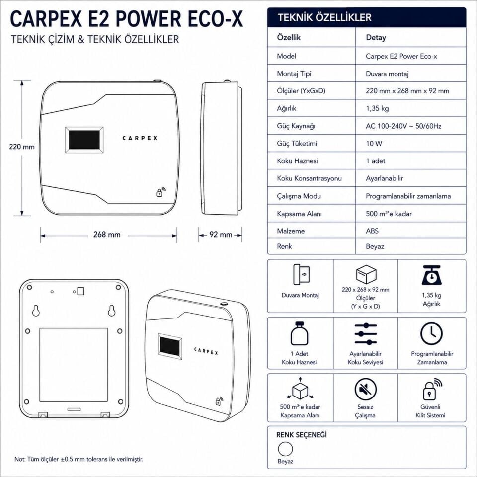 Carpex E2 Power Eco-X Koku Makinesi ve Ginger Flowers Koku Kartuşu 125 ml