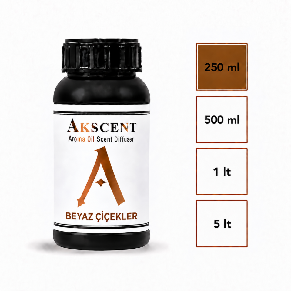 AKSCENT Beyaz Çiçekler Ortam Kokusu Esansı