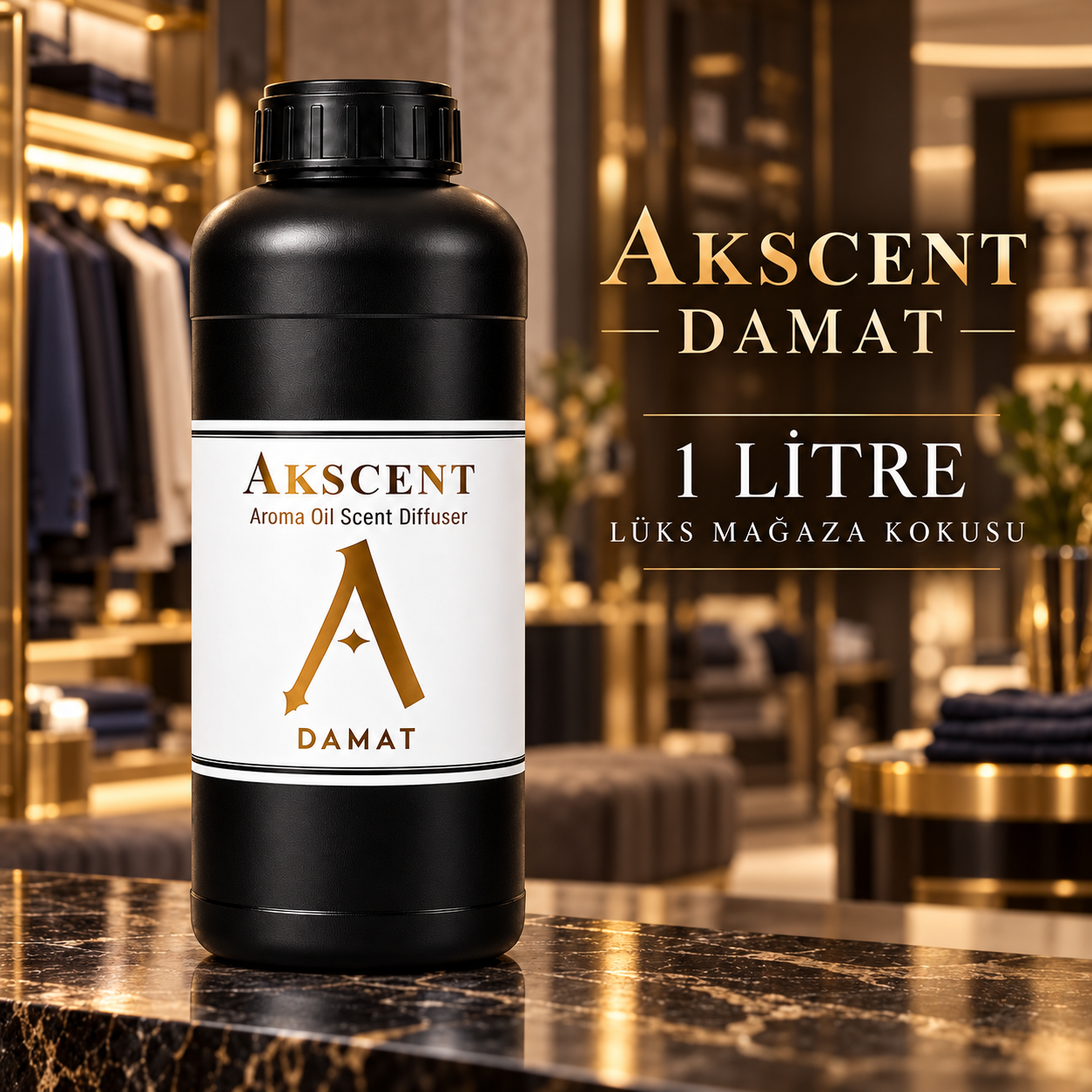 AKSCENT Damat Ortam Kokusu Esansı 1 Litre