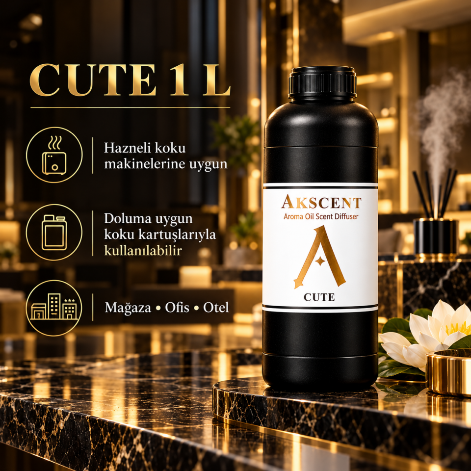 AKSCENT Cute Ortam Kokusu Esansı 1 Litre